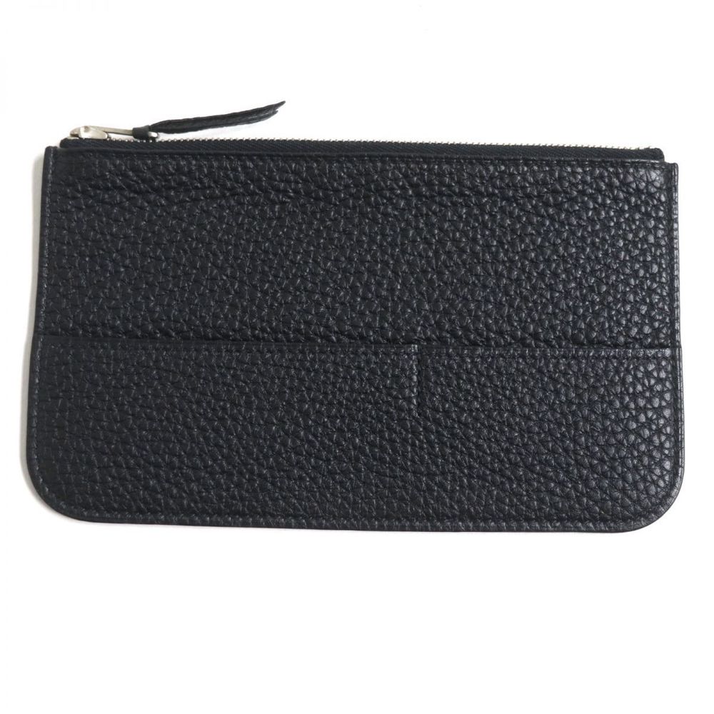 Hermes HERMES Dogon GM Leather Wallet Black Leather Long Wallet - Picture 6 of 10